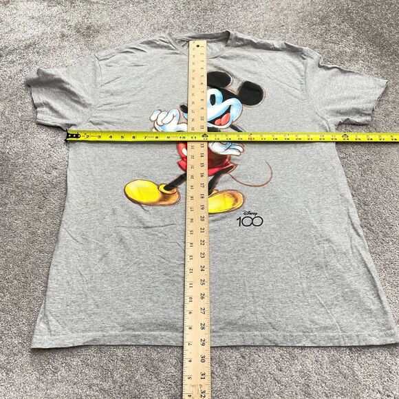 Disney Mickey Mouse Graphic T-Shirt Mens XL Gray Crew Neck Short Sleeve Tee Top - Picture 6 of 11